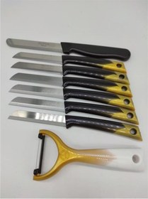 Resim Solingen Siyah-Altın 8 Parça Mutfak Seti 