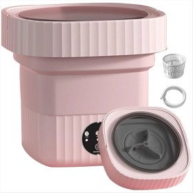 Resim Empoorlium 6l Mini Çamaşır Makinesi, Drenaj Sepetli Katlanabilir Çamaşır Makinesi, Daire, Yurt Seyahati, Iç Çamaşırlarını Derinlemesine Temizlemek Için Ab Fişi (Yurt Dışından) 
