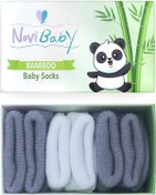 Resim Novibaby 3'lü Bambu Yenidoğan Bebek Çorabı I Cloudy I 0-6 ay "Karışık Renkli" 