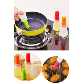 Resim Beyaz Hazneli Silikon Yağ, Sos ve Yumurta Fırçası 