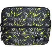 Resim Jacbag Sarı Geometrik Üç Cepli Tablet Telefon Not Defteri El Çantası - Kız Çocuk/kadın Tablet Kılıfı 