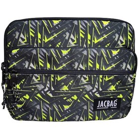 Resim Jacbag Sarı Geometrik Üç Cepli Tablet Telefon Not Defteri El Çantası - Kız Çocuk/kadın Tablet Kılıfı 