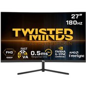 Resim TWISTED MINDS 27" TM27FHD180VA FHD 180HZ 0,5MS HDMI DP HDR10 R1500 KAVİSLİ RGB GAMING MONİTÖR 2 YIL RESMİ DİSTRİBÜTÖR GARANTİLİ - ÜCRETSİZ KARGO