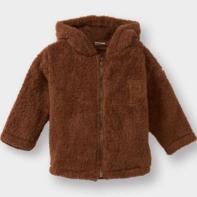 Resim Defacto Erkek Bebek Nakışlı Kapüşonlu Fermuarlı Pelüş Hırka G3144a525wnbn331 Kahve-bn331 