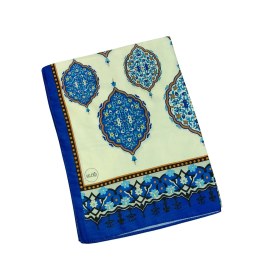 Resim Mim Eşarp Işıl İpek Soft Pamuklu Etnik Desenli Şal 75x190 Cm Saks 