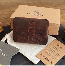 Resim Sumerian Leather Craft Deri Cüzdan Kartlık 