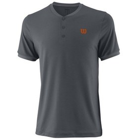 Resim Wilson Uwıı Henley Dk Gri Erkek Tenis T-Shirt Wra762906 
