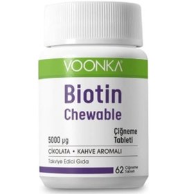 Resim Voonka Biotin 5000 Mcg 62 Çiğneme Tableti 