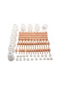 Resim Ximistore9 Pt-31 Lg-40 Plazma Kesme Torcu Yedek Parça Seti - 100 Parça Nozul, Elektrot, Koruyucu Kapak 