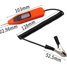 Resim Aesco Huıop Elektrikçi Araçları, 5-32V Voltaj Test Cihazı LCD Dijital Ekran Elektrik Devresi Test Cihazı Voltaj Güç Test Kalem Prob Dedektörü Otomotiv Tarama Aracı 