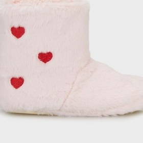 Resim Lela Kalpli Yumuşak Dokulu Peluş Bayan Panduf 6722005 Pudra 