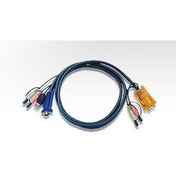 Resim ATEN-2L-5305U USB KVM (Keyboard/Video Monitor/Mouse) Switch İçin Kablo, 5 metre, 1 x SPHD-15 Erkek, 2 x Audio Plug <-> 1 x Monitör 15 pin HDB erkek, 1 x Klavye / Mouse USB A erkek, 2 x Audio yuvası 