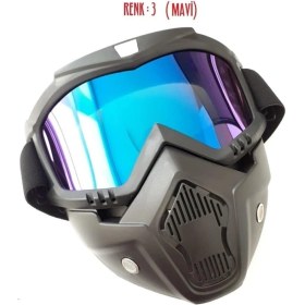 Resim Tex 710 Jet Kask Maskesi, Jet Kask Maskesi Mavi 