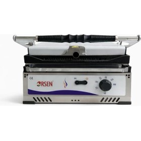 Resim Özbience Profesyonel Elektrikli Tost Makinesi, Döküm Plaka, 16 Dilim, Kafe ve Ev Kullanımı 