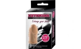 Resim Extender 5cm Uzatmalı Tekrar Kullanılabilir Prezervatif - Dolgulu Condom Sitabella Penis Klıfı, 2.5 Inç, Antenli, Lateks 