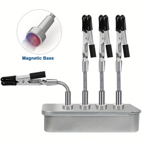 Resim 2/4 adet Manyetik Yardımcı Eller Lehimleme için Metal Esnek Kollar, Timsah Klipsleri, Metal Depolama Kutusu, Elektronik Tamir Montaj Takı hobisi DIY için Kaynak Tamir Araçları 