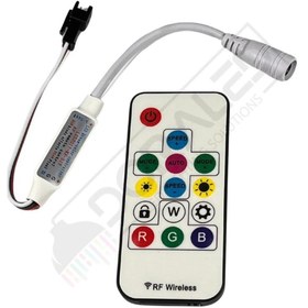 Resim DORA LED SP104E WS2811-WS2812 Volt ARGB Pixel Kontrol Devresi RF Kumandalı Magic Led 