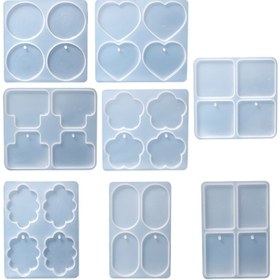 Resim DIY Cloud Heart Flower Clip Silicone Mold Folder Crystal Epoxy Resin Mold Handmade Clip Cute Home Decor 