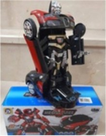 Resim Robota Dönüşen Araba Siyah Model 2 Pilli Hareketli Işıklı 