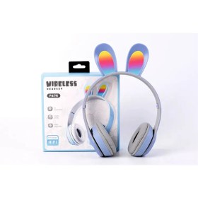 Resim Bukrem Store P47R Tavşan Kulaklı Rgb Işıklı Bluetooth 5.0 Kablosuz Kulaklık 