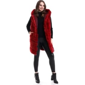 Resim Aesco Reks Kapüşonlu Yelek - Kırmızı 