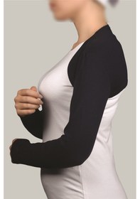 Resim Altobeh Uzun Kollu Kadın Tesettür İçe Giyilen Bolero - Lacivert Çok Renkli 