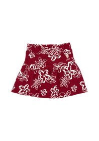 Resim U.S. Polo Assn. Kız Çocuk Koyu Frambuaz Çiçek Desenli Örme Etek 50317971-VR104 