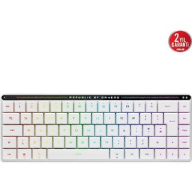 Resim Asus Rog Falchıon Rx Low Profile Rgb Kablosuz Beyaz Mekanik Red Switch Türkçe Gaming Klavye 