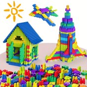 Resim Çocuklar için Yaratıcı Roket Mermi Yığılma Blokları - Eğitici DIY Oyunu için PP Malzeme Yapı Tuğlaları, Yaratıcı Düşünmeyi Geliştirir - Cadılar Bayramı, Şükran Günü, Noel Hediyeleri için İdeal | 3+ Yaş 
