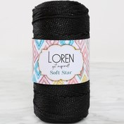 Resim Loren Soft Star Makrome İpi Siyah Simli Siyah RM10 
