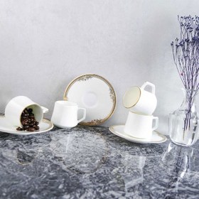 Resim Evaliza Versailles Gold 6'lı Kahve Fincan Takımı 80 ml 31000044201 