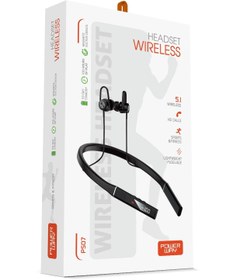 Resim Powerway PS07 Bluetooth Kulaklık Sporcu Boyun Bantlı Ense Tipi Ekranlı Anti Anc Mıknatıslı Kablosuz 