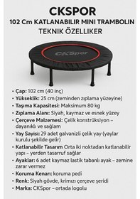 Resim 102 Cm 40 Inç Trambolin Metal Yay Mavi Deluxe Trampolin 