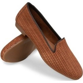 Resim Deery Hakiki Süet Taba Rengi Balık Sırtı Kadın Babet Taba 