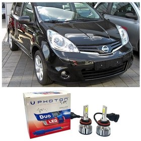 Resim Nissan Note Led Xenon Uzun + Kısa Far Ampulü H4 Duo Yeni Seri Beyaz 2006-2012 