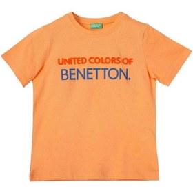 Resim United Colors Of Benetton Erkek Çocuk T-shirt Ben.b21361 Turuncu 