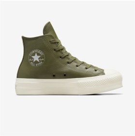 Resim Converse CTASLIFT/A07131C Converse Chuck Taylor All Star Lift Kadın Yeşil Sneaker 