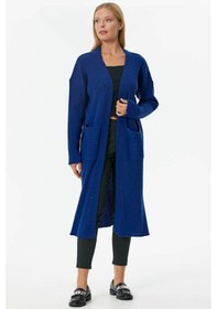 Resim Sementa Oversize Uzun Triko Hırka - Saks 