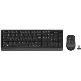 Resim A4 Tech Fg1010 Gri Q Mm 2.4g Kablosuz Klavye Mouse Set Optik 