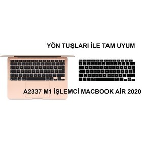 Resim Macbook Air Uyumlu M1 2020 A2337 13" Silikon Klavye Koruyucu 