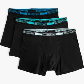 Resim 3'lü Boxer Seti Slogan Baskılı Pamuklu 
