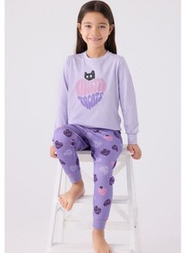 Resim Rolypoly Kız Çocuk Mor Pijama Takımı Mor 