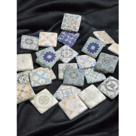 Resim Cam Mozaik (500 gr 35 Adet Taş) Karışık Desen 1taş 4*4 cm 