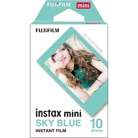 Resim Fujifilm Instax Mini Sky Blue Edition 10'lu Özel Film 