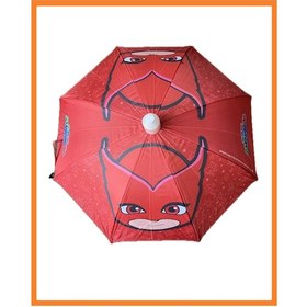Resim Pj Masks Çocuk Şemsiyesi 8 Telli - Pvc Kılıflı - 6-13 Yaş Kırmızı 