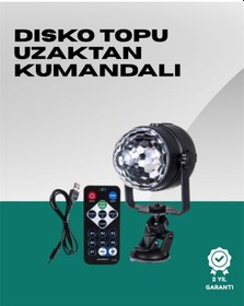 Resim 7 Farklı Aydınlatma Modu Ve Ses Sensörlü Disko Topu Lambası Renkli 