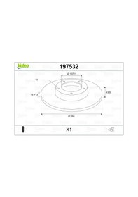 Resim Valeo 197532 Arka Fren Diski 1488311 8c1v2a315aa 2 Adettir 