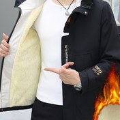 Resim Erkekler İçin Astarlı Kalın Ceket Mont, Kışlık Dış Giyim,Klasik Tasarım,Şık Dış Giyim,Kış Gardırobu,Şehir Stili 