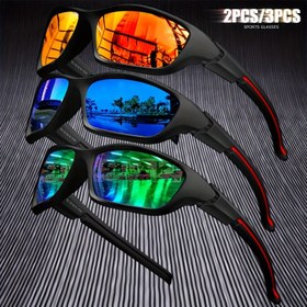 Resim 2/3 adet Erkek Spor Moda Gözlük Seti, TAC Lensler, Tam Çerçeveli PC Çerçeve, Sürüş, & Aktiviteler için Polarize & Anti-Parlama Kaplama 