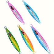Resim 100G/120G/150G/200G/250G ağırlığında, omurga demir plaka ile deniz balıkçılığı için tasarlanmış, kurşun balık, yapay yem, yavaş ve hızlı sallama, lazer kaplama, ışıklı sırt ve süper güçlü balık çekimi özelliklerine sahip bir balıkçılık yemi. 